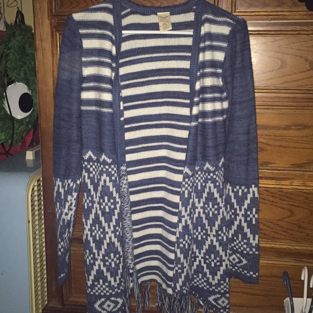 Coral Blue Longer Cardigan